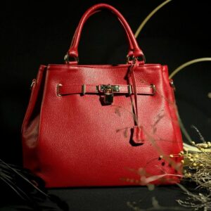 borsa Juliette in vera pelle rosso