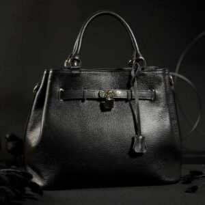 borsa Juliette in vera pelle nero